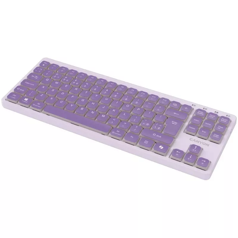 Klawiatura CANYON OnType 10 Low Profile EN Wired Violet