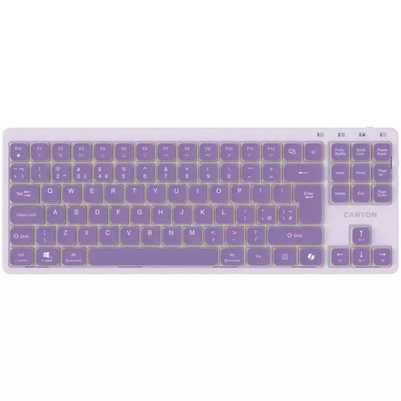 Klawiatura CANYON OnType 10 Low Profile EN Wired Violet