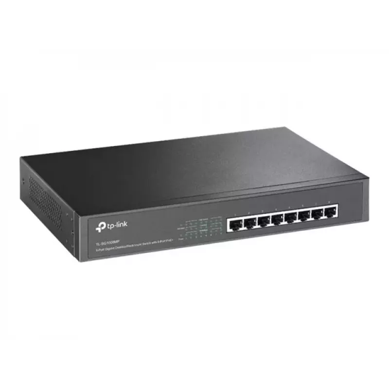 TP-Link TL-SG1008MP Niezarządzalny przełącznik Gigabit Ethernet PoE+ (8 portów, budżet 126 W, czarny)