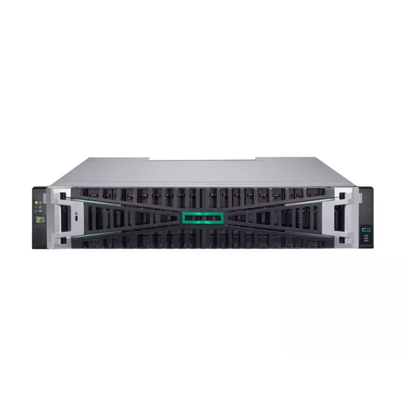 HPE Modular Smart Array 2070 16Gb Fibre Channel SFF Storage - 7. generacja - Hybrydowa macierz flash - 0 TB - 24 wnęki SFF - Montaż w szafie 2U