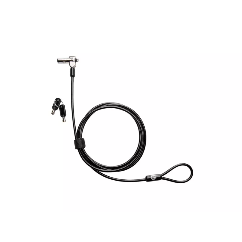 HP Nano MK Lock - Zamek kablowy na klucz do gniazda Kensington Nano Security, linka stalowa ocynkowana 1,83 m, czarno-srebrny