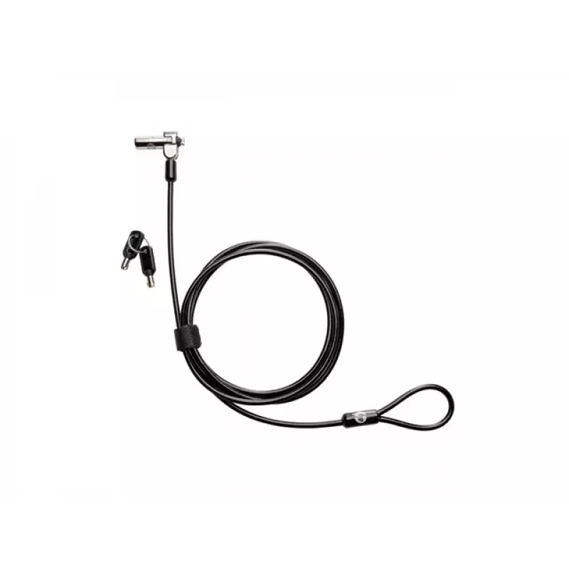 HP Nano MK Lock - Zamek kablowy na klucz do gniazda Kensington Nano Security, linka stalowa ocynkowana 1,83 m, czarno-srebrny