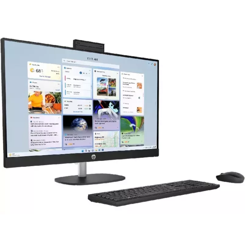 HP All-in-One 27-cr1003ne Intel Core Ultra 7 155U 32GB DDR5 RAM 512GB SSD 27 inch Full HD Touchscreen Windows 11 Home (produkt odnowiony)