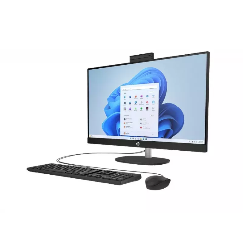 HP All-in-One 27-cr0912nc Desktop PC, Intel Core i5-1334U, 16 GB RAM, 512 GB SSD, 27 inch Full HD IPS Display, Windows 11 Home, Biały (produkt odnowiony)