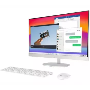 HP All-in-One 24-cr2002na Desktop PC, Intel Core Ultra 5 225U, 8GB DDR5 RAM, 256GB SSD, 23,8 inch Full HD IPS Display, Windows 11 Home, Wireless Keyboard & Mouse (produkt odnowiony)