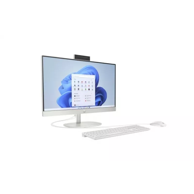 HP All-in-One 24-cr0046na Desktop PC, Intel Core i5-1334U, 8GB RAM, 512GB SSD, 23.8 inch Full HD IPS Display, Windows 11 Home, Biały