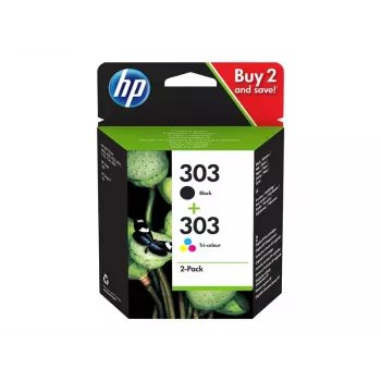 HP 303 Black/Tri-Color Original Ink Cartridge 2-Pack