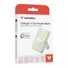 Verbatim Charge 'n' Go Magnetyczny Bezprzewodowy Power Bank z Podstawką 10000mAh USB-C PD 3.0 Zielony