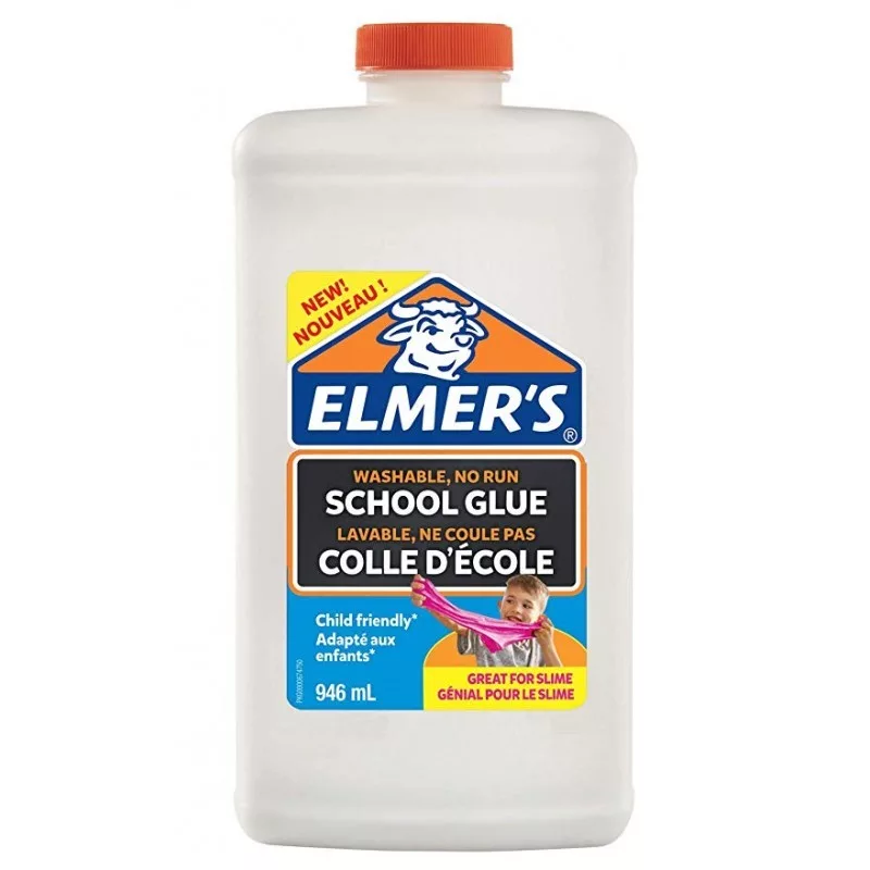 Elmer's 2079104 Klej płynny - 946 ml (32 fl oz) - Zmywalny PVA, schnie na przezroczysto - Butelka z wyciskaczem