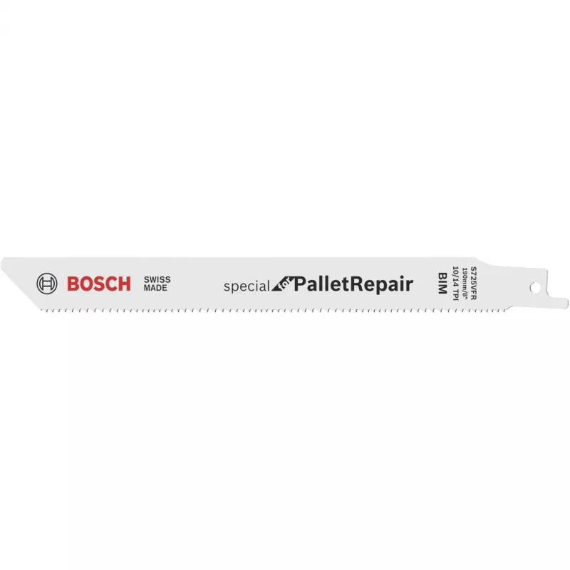 BOSCH S 725 VFR Brzeszczot do piły szablastej do naprawy palet, bimetaliczny, 190 mm, opakowanie 100 sztuk