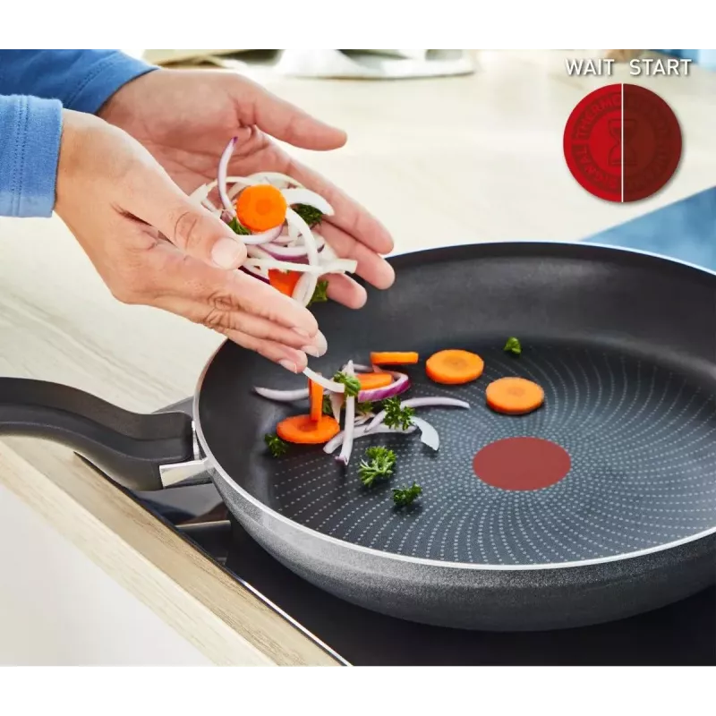 Patelnia Tefal So Light 22 cm Indukcyjna Tytanowa Nieprzywierająca Czarna