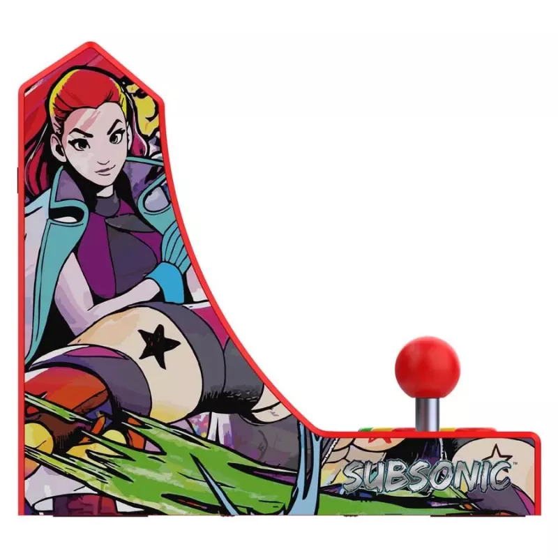 Subsonic Retro Arcade Arcade Stick / Fight Stick do PC, PS3, PS4, Nintendo Switch, Xbox One, Xbox Series X/S, USB-A, kabel 2,5 m, czarno-czerwony