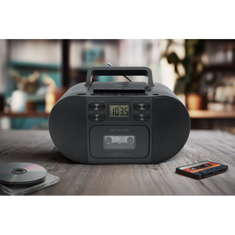 Muse M-188RDC CD Boombox z Bluetooth, radiem FM, USB, czarny