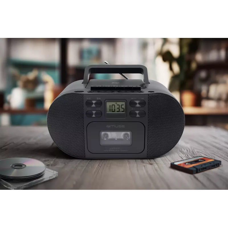 Muse M-188RDC CD Boombox z Bluetooth, radiem FM, USB, czarny
