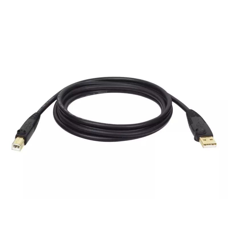 Tripp Lite U022-015 USB 2.0 Hi-Speed A/B Device Cable, Shielded, Male/Male, 15 ft (4.57 m), Black