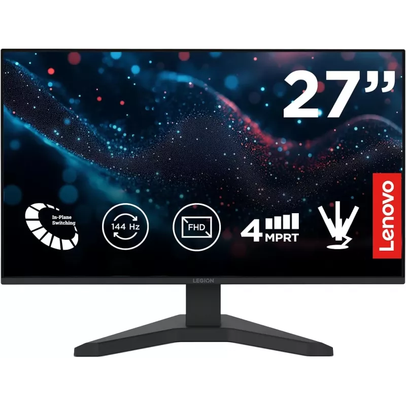 Lenovo Legion R27s 27 inch IPS QHD Gaming Monitor, 180Hz, 0,5ms, FreeSync Premium, HDR400