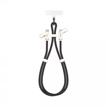 SBOX LANYARD BLACK USB-C do USB-C Kabel 1,5m Czarny
