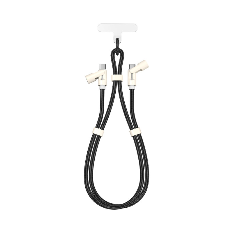 SBOX LANYARD BLACK USB-C do USB-C Kabel 1,5m Czarny