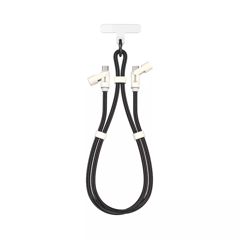 SBOX LANYARD BLACK USB-C do USB-C Kabel 1,5m Czarny