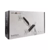 White Shark KHUFU-II GMS-3211 Podwójny uchwyt monitorowy na biurko - sprężyna gazowa, 17 inch-32 inch, 9 kg na ramię, czarny