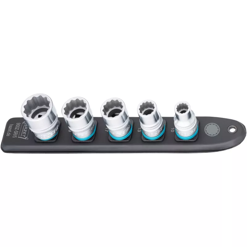 HAZET 900Z Socket Set - 1/2 Inch Drive - 25 Piece - Metric/Imperial - Chrome Vanadium Steel