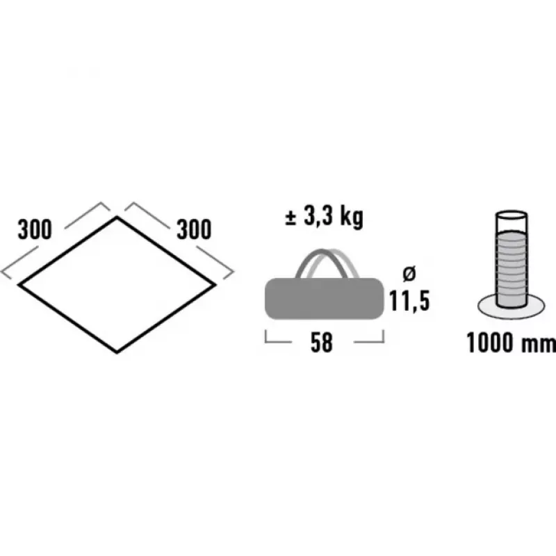 High Peak Tarp 1 (Grey, 3m x 3m)