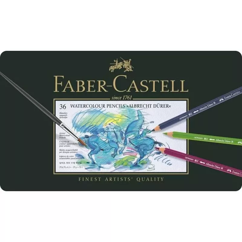 Zestaw ołówków kolorowych Faber-Castell Polychromos - 36 sztuk - Metalowe pudełko - FC-117536