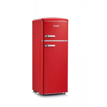 SEVERIN RKG 8930 Retro Red Lodówko-zamrażarka, 208 L, Klasa Energetyczna E