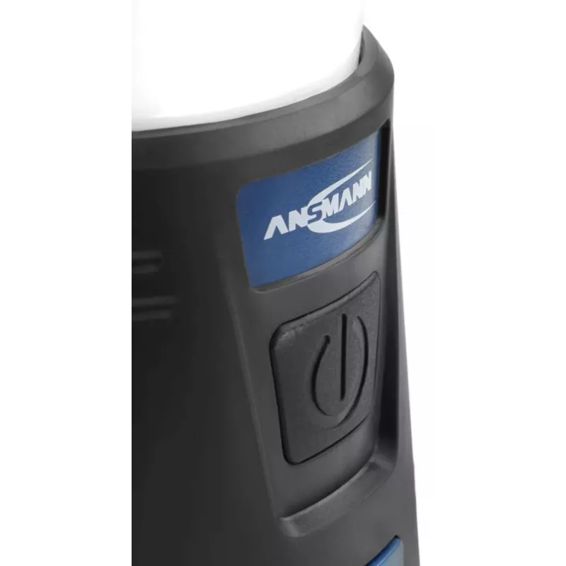 ANSMANN CL600B Bateryjna Latarnia Kempingowa - Czarny/Niebieski - ABS - Hak do Zawieszania - IPX4 - 600 Lumenów