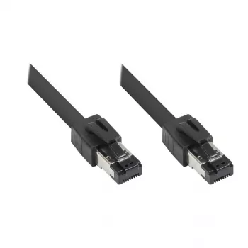 GoodConnections RNS® Cat.8.1 S/FTP Patch Cable, 0.5m, Czarny, LSZH, 40 Gbit/s, 2000 MHz