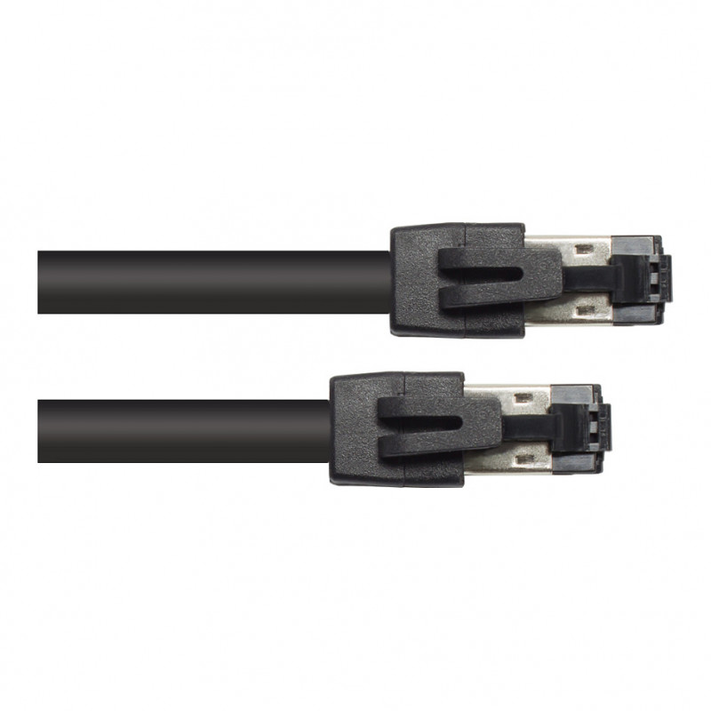 GoodConnections RNS® Cat.8.1 S/FTP Patch Cable, 0.5m, Czarny, LSZH, 40 Gbit/s, 2000 MHz