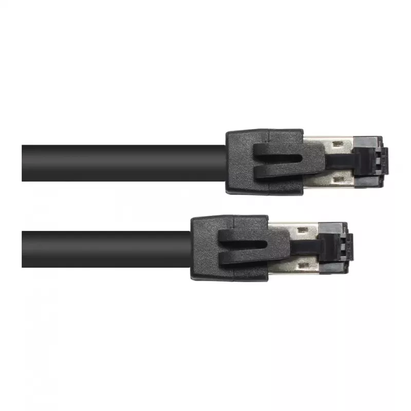 GoodConnections RNS® Cat.8.1 S/FTP Patch Cable, 0.5m, Czarny, LSZH, 40 Gbit/s, 2000 MHz