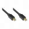 GoodConnections Kabel Mini DisplayPort 1.2, Męski-Męski, Pozłacany, Czarny, 1m
