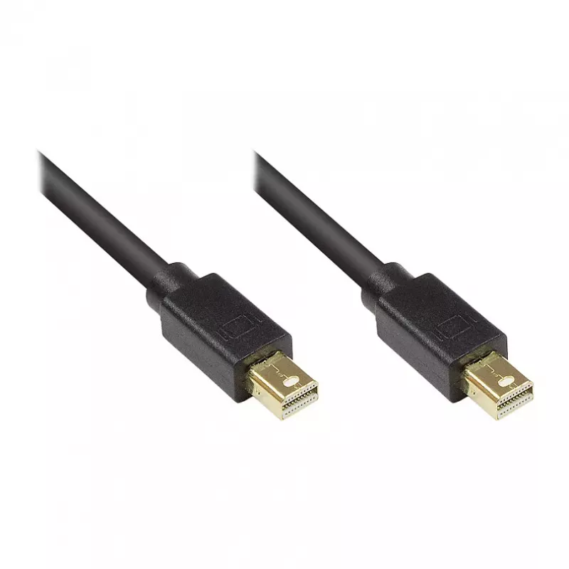 GoodConnections Mini DisplayPort 1.1 Cable, Męski-Męski, Pozłacany, Czarny, 5m