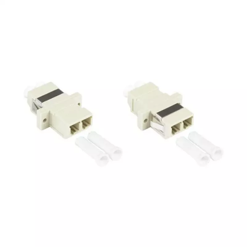 GoodConnections LC/UPC do LC/UPC Dupleksowy Adapter Światłowodowy, OM2 Wielomodowy, Tuleja Ceramiczna, Obudowa Plastikowa z Kołnierzem, Szary (LW-K202)