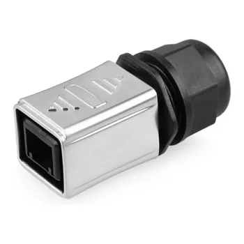 GoodConnections Industrial Connector S6 - Nieobsadzona wtyczka, wycięcie RJ45, metal, Good Connections®
