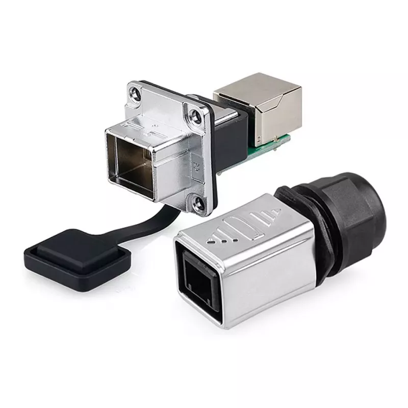 GoodConnections Industrial Connector S6 - Nieobsadzona wtyczka, wycięcie RJ45, metal, Good Connections®