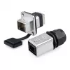 GoodConnections Industrial Connector S6 - Nieobsadzona wtyczka, wycięcie RJ45, metal, Good Connections®