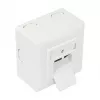 GoodConnections Gniazdo sieciowe Cat.6, 2xRJ45, ekranowane, montaż natynkowy, pionowe wprowadzenie kabla, biel sygnałowa RAL9003 (GC-N0026)