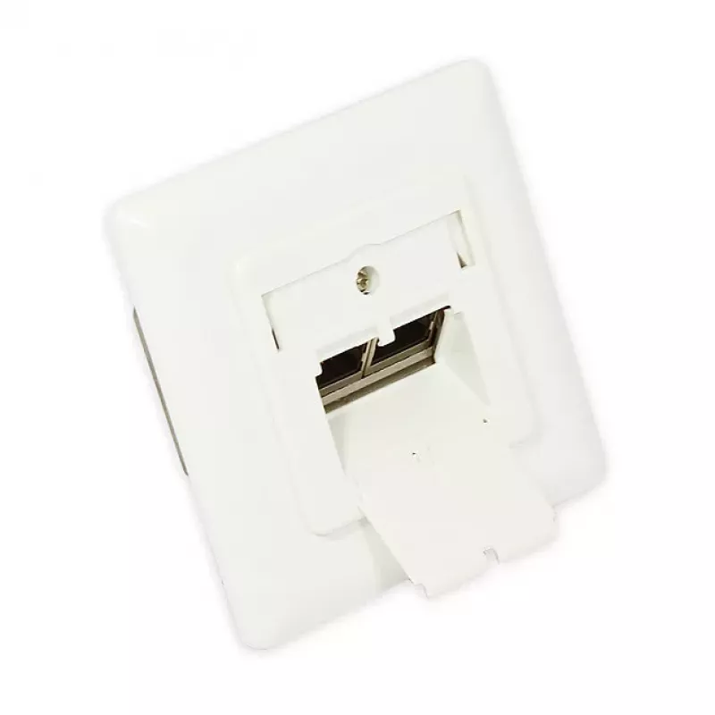 GoodConnections Gniazdo sieciowe Cat.6, 2xRJ45, ekranowane, montaż natynkowy, perłowa biel RAL1013, GC-N0027