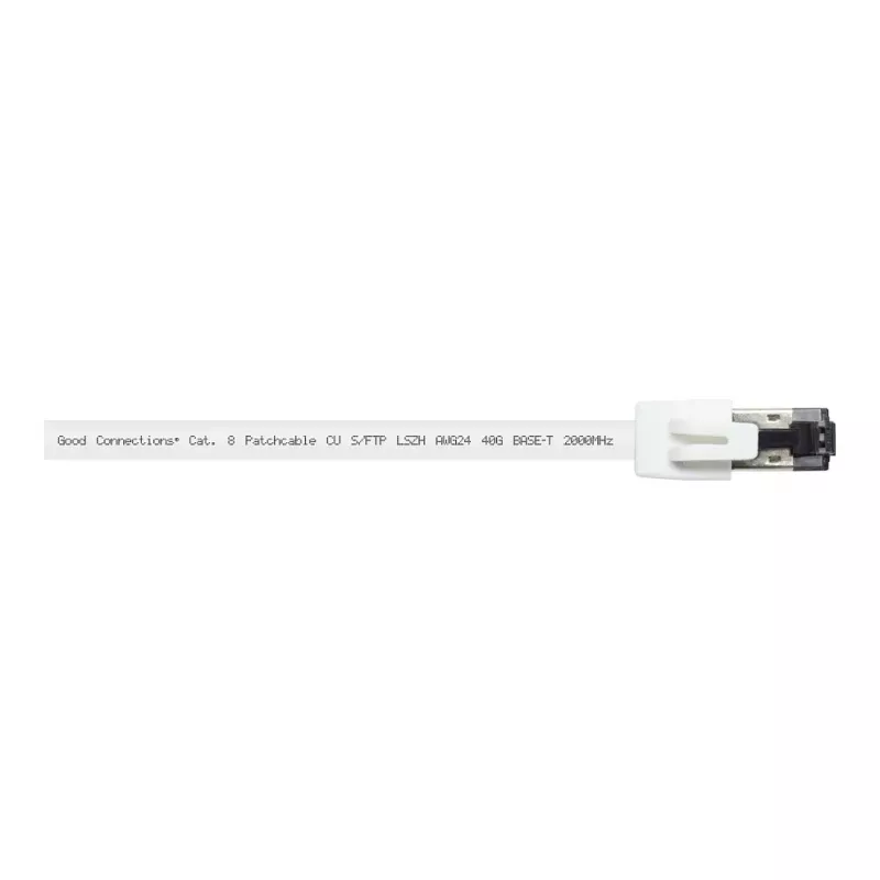 GoodConnections RNS® Cat.8.1 S/FTP Patch Cable, PiMF, LSZH, 2000MHz, 40Gbit/s, Biały, 0,5m