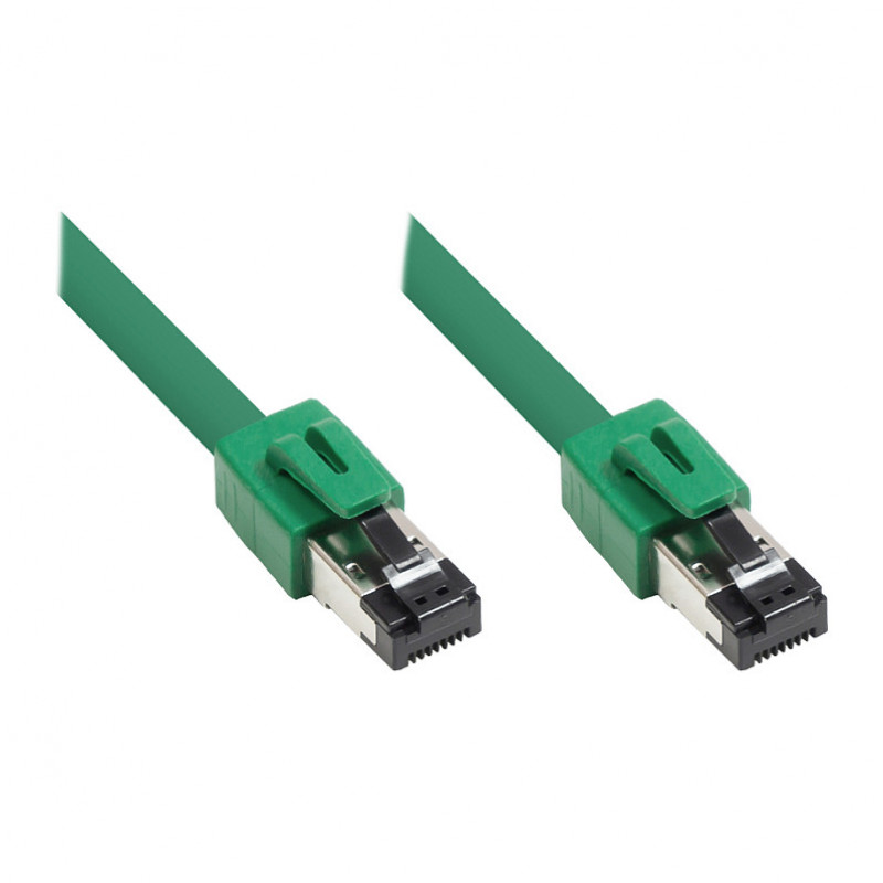 GoodConnections RNS® Patch Cable Cat. 8.1, S/FTP, PiMF, LSZH, 2000MHz, 40Gbit/s, Green, 1.5m