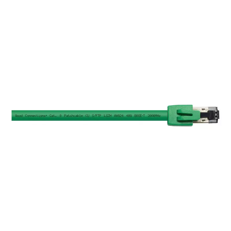 GoodConnections RNS® Patch Cable Cat. 8.1, S/FTP, PiMF, LSZH, 2000MHz, 40Gbit/s, Zielony, 2m
