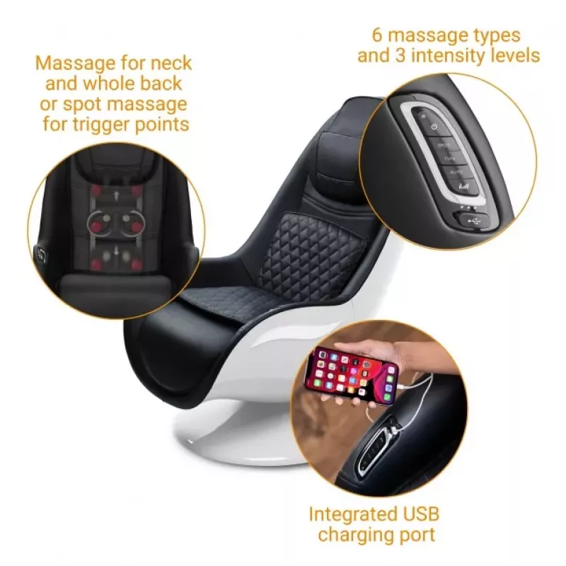 Fotel masujący Shiatsu Medisana RS 660 z funkcją ogrzewania, czarny