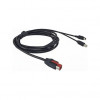 Equip PoweredUSB Cable 24V to Mini-DIN 3-Pin Male 3.00m Black