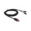 Equip PoweredUSB Cable 24V to Mini-DIN 3-Pin Male 3.00m Black