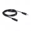 DELOCK Przedłużacz audio 3.5mm Jack Męski-Żeński 3m Czarny