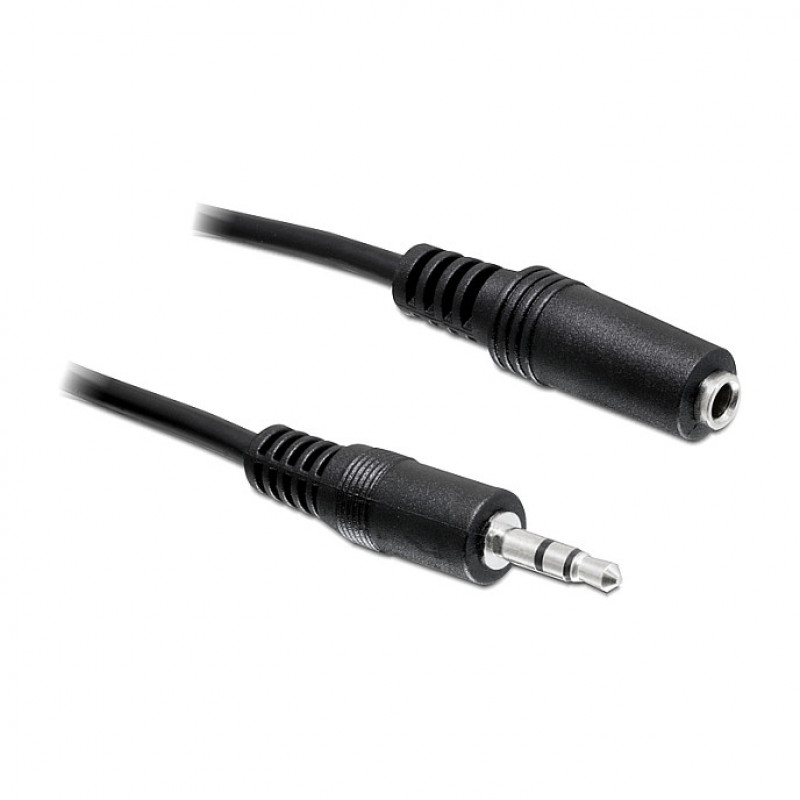 DELOCK Przedłużacz audio 3.5mm Jack Męski-Żeński 3m Czarny