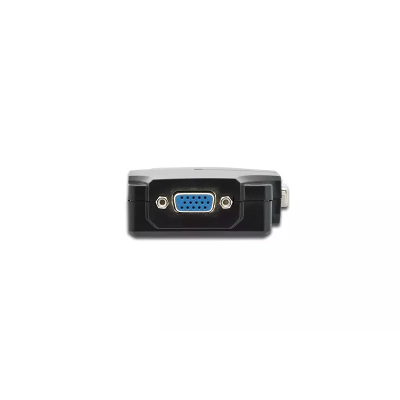 DIGITUS DS-41120-1 Rozdzielacz VGA 2-portowy, obudowa plastikowa, 350 MHz, HDSUB 15/M na 2x HDSUB 15/F, 1080p