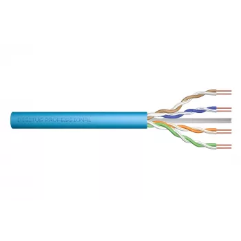 DIGITUS Cat.6A U/UTP B2ca AWG 23/1 LSOH 100m Blue Installation Cable